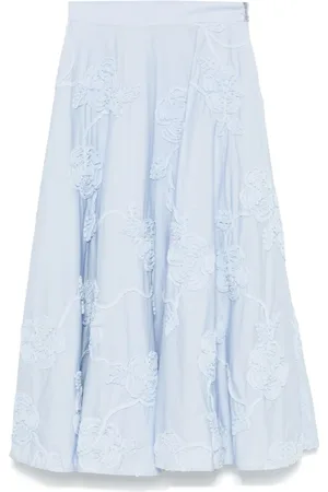 ROTATE Dames, Rokken, Blauw, Maat: M Poliester