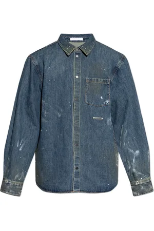 Helmut Lang Heren, Overhemden, Blauw, Maat: 2XS Denim