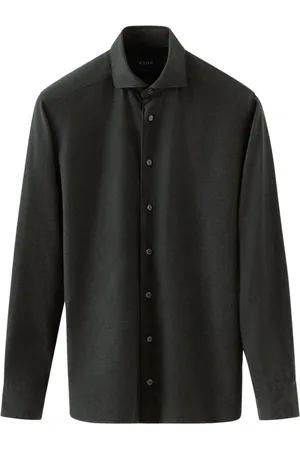 Eton Heren, Overhemden, Grijs, Maat: XL Flanel