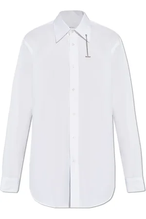 Alexander McQueen Heren, Overhemden, Wit, Maat: M Katoen