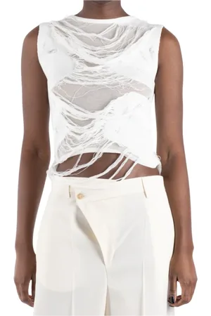 Maison Margiela Dames, Tops, Wit, Maat: M Katoen