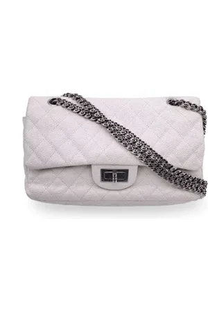 CHANEL Dames, Pre-owned, Wit, Maat: ONE Size Leer