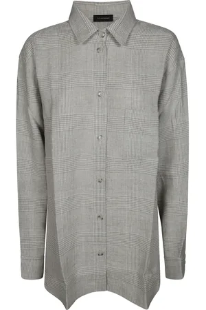 Andamane Dames, Blouses & Shirts, Grijs, Maat: S Katoen