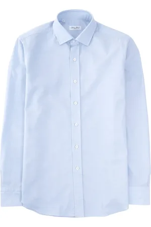 SALVATORE PICCOLO Heren, Overhemden, Blauw, Maat: L