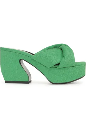 Sergio Rossi Dames, Schoenen, Groen, Maat: 36 EU Poliester
