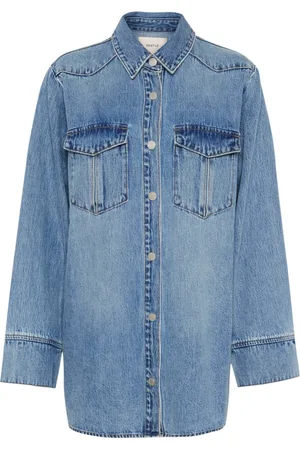 Gestuz Dames, Blouses & Shirts, Blauw, Maat: 2XS Denim