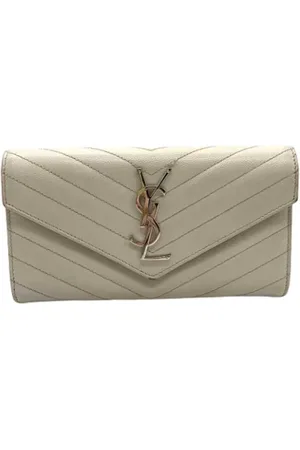 Saint Laurent Dames, Pre-owned, Wit, Maat: ONE Size Leer