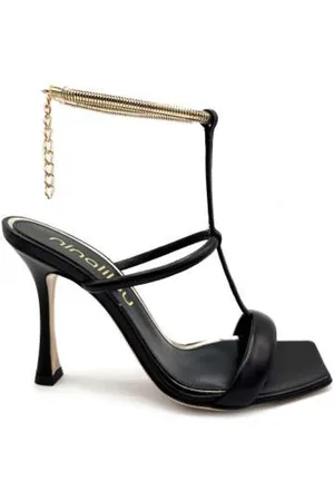 NINALILOU Dames, Schoenen, Zwart, Maat: 38 EU Leer