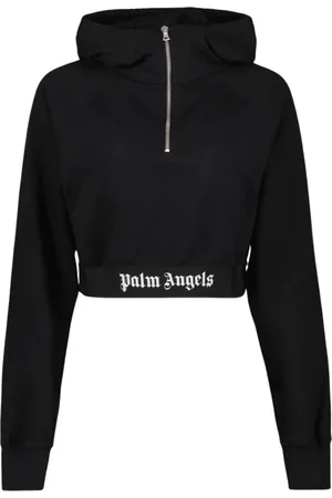 Palm Angels Dames, Sweatshirts & Hoodies, Zwart, Maat: L Polyamide