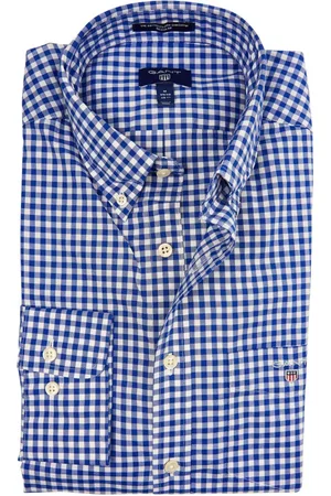 GANT Heren, Overhemden, Blauw, Maat: XL Katoen