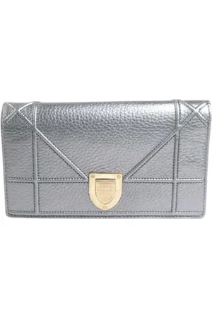 Dior Dames, Pre-owned, Grijs, Maat: ONE Size Leer