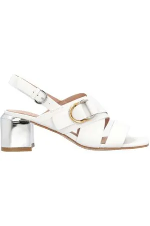 Pinko Dames, Schoenen, Wit, Maat: 38 EU Leer