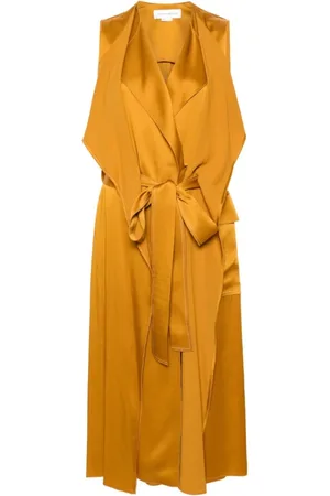 Victoria Beckham Dames, Jurken, Oranje, Maat: XS Satijn