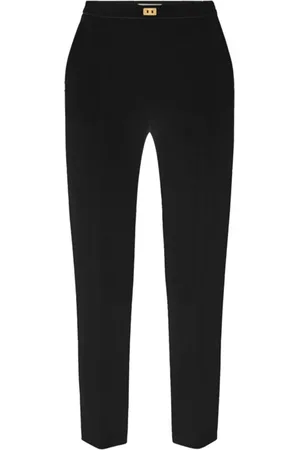 Elisabetta Franchi Dames, Broeken, Zwart, Maat: XL Poliester