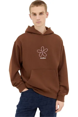 AWAKE NY Heren, Sweatshirts & Hoodies, Bruin, Maat: M Katoen