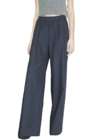 ODEEH Dames, Broeken, Blauw, Maat: M Wol