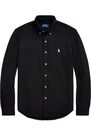 Ralph Lauren Heren, Overhemden, Zwart, Maat: S Katoen