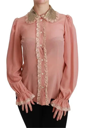 Dolce & Gabbana Dames, Blouses & Shirts, Roze, Maat: M Zijde