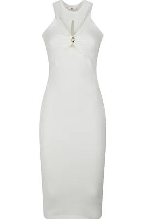 Elisabetta Franchi Dames, Jurken, Wit, Maat: M