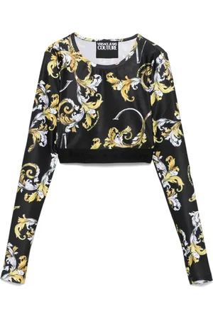 VERSACE Dames, Tops, Veelkleurig, Maat: M Polyamide