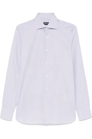 Ermenegildo Zegna Heren, Overhemden, Blauw, Maat: 4XL Katoen