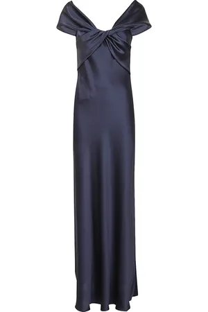 Alberta Ferretti Dames, Jurken, Blauw, Maat: M Satijn