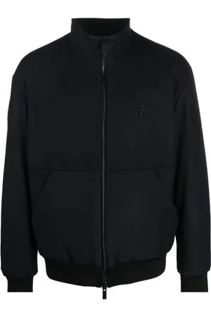 Giorgio Armani Heren, Jassen, Blauw, Maat: 2XL Wol