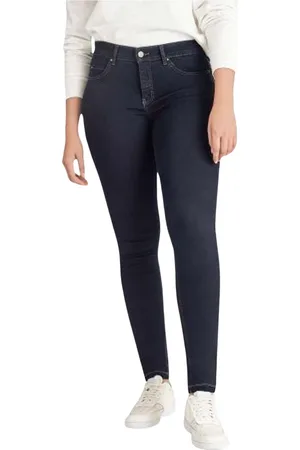 Mac Dames, Jeans, Blauw, Maat: 2XL Katoen