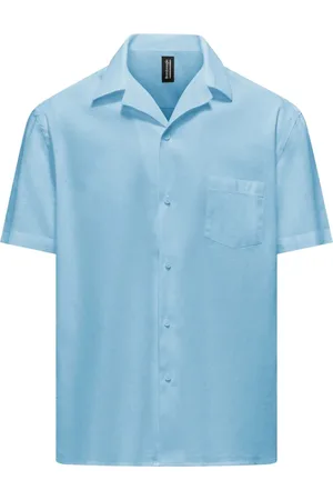 Bomboogie Heren, Overhemden, Blauw, Maat: 2XL Katoen