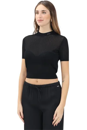 Armani Exchange Dames, Truien, Zwart, Maat: S Viscose