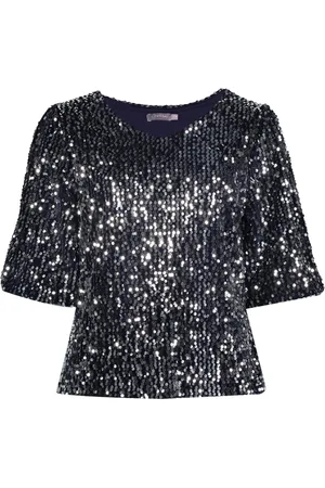 Geisha Dames, Tops, Blauw, Maat: L