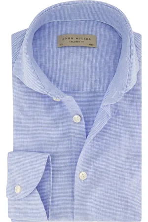 john miller Heren, Overhemden, Blauw, Maat: 5XL Katoen