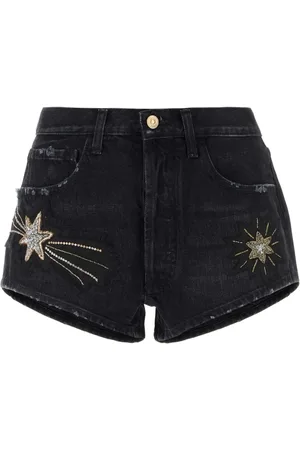 Alanui Dames, Korte broeken, Zwart, Maat: W27 Denim