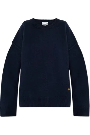 Ganni Dames, Truien, Blauw, Maat: 2Xs/Xs Wol