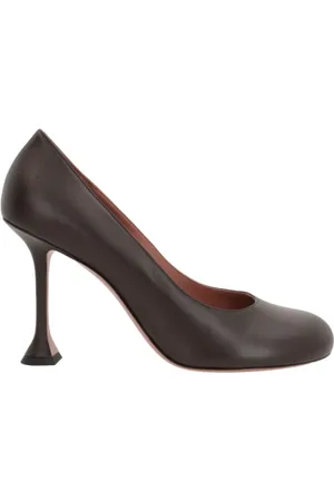 Amina Muaddi Dames, Schoenen, Bruin, Maat: 39 EU Leer
