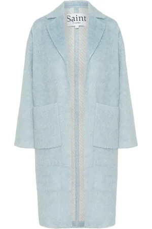 Saint Tropez Dames, Mantels, Blauw, Maat: 2XL Wol