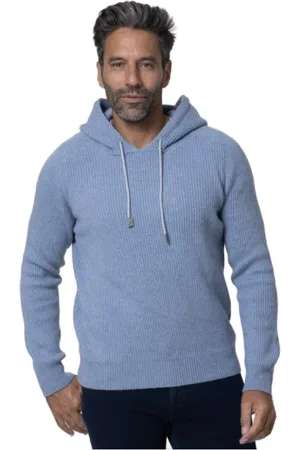Gran Sasso Heren, Sweatshirts & Hoodies, Blauw, Maat: S Kasjmier