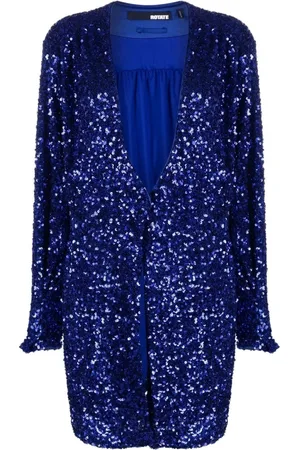 ROTATE Dames, Jurken, Blauw, Maat: XS Poliester