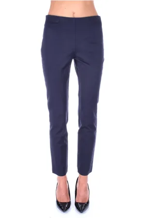 Ralph Lauren Dames, Broeken, Blauw, Maat: M Katoen