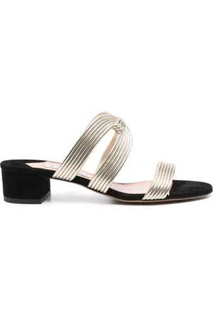 Aquazzura Dames, Schoenen, Geel, Maat: 36 EU Leer