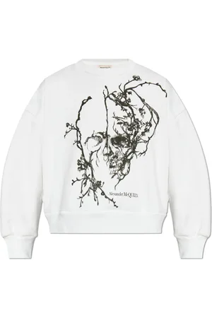 Alexander McQueen Dames, Sweatshirts & Hoodies, Wit, Maat: M Katoen