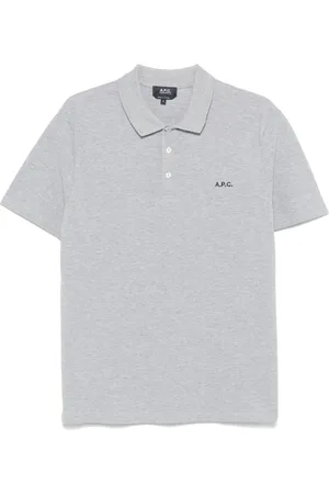 A.P.C. Heren, Tops, Grijs, Maat: L Katoen