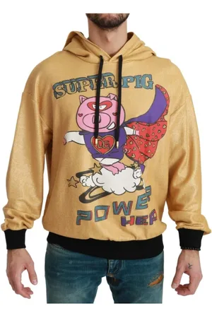 Dolce & Gabbana Heren, Sweatshirts & Hoodies, Geel, Maat: M Katoen