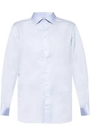 Giorgio Armani Heren, Overhemden, Blauw, Maat: XS Katoen
