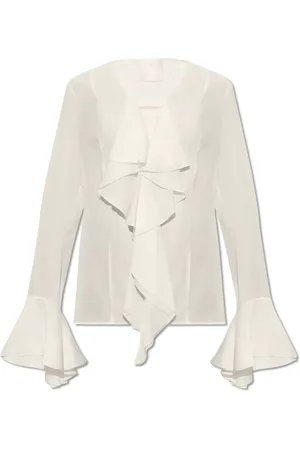 Givenchy Dames, Blouses & Shirts, Wit, Maat: S Zijde
