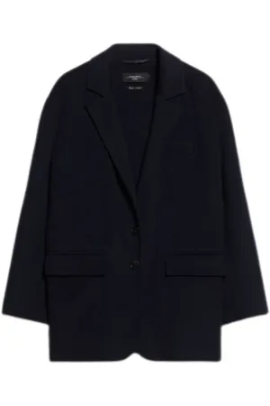 Max Mara Dames, Jassen, Blauw, Maat: XS Wol