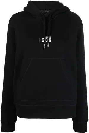 Dsquared2 Dames, Sweatshirts & Hoodies, Zwart, Maat: M Katoen