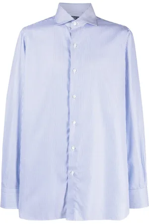 Finamore Heren, Overhemden, Blauw, Maat: 3XL
