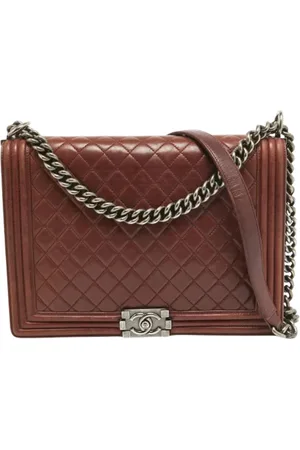 CHANEL Dames, Pre-owned, Rood, Maat: ONE Size Leer