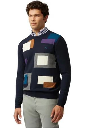 HARMONT&BLAINE Heren, Truien, Blauw, Maat: L